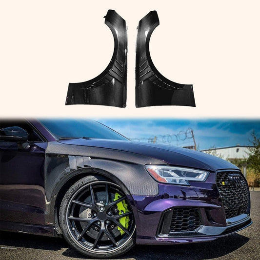 Audi S4 A4 B9 2017-2019 & B9.5 2020-2025 TAK Style Front Vents Fenders Kazento Carbon Parts Carbon Fiber S4-FF-MK-CF