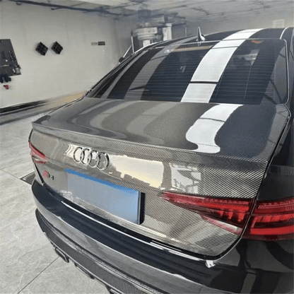 Audi S4 & A4 B9 B9.5 Sedan OEM style Rear Trunk Lid 2017-2025 Kazento Carbon Parts Carbon Fiber S4-TRUNK-4DLN-CF