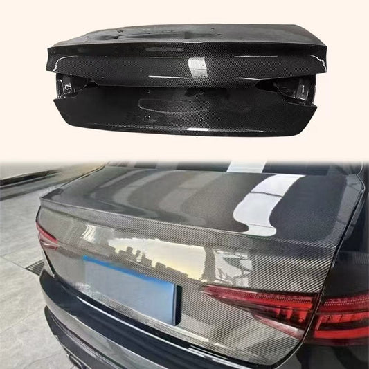 Audi S4 & A4 B9 B9.5 Sedan OEM style Rear Trunk Lid 2017-2025 Kazento Carbon Parts Carbon Fiber S4-TRUNK-4DLN-CF