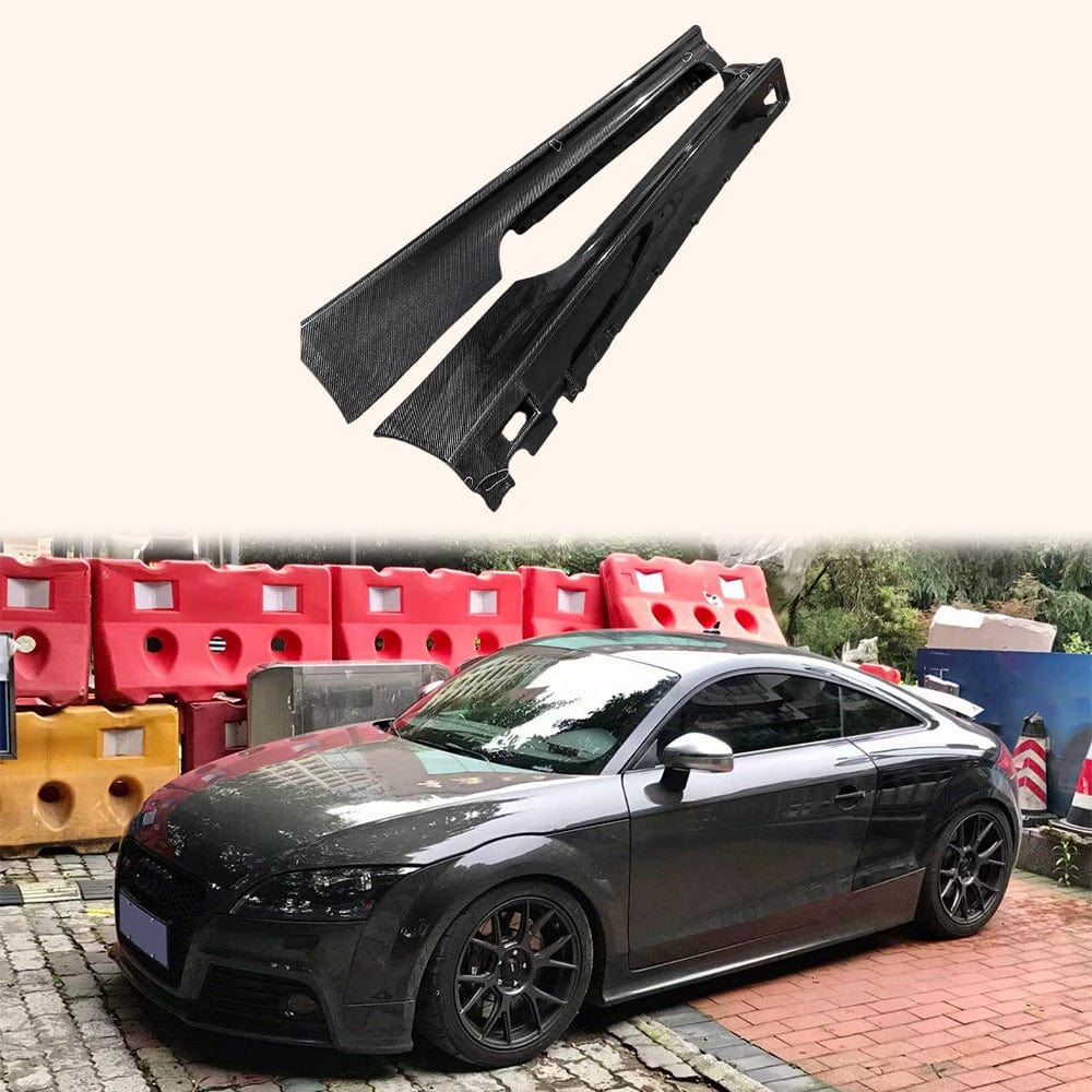 AUDI TT TTS TTRS 8J MK2 OEM Carbon Side Skirts 2008-2015 Pair Kazento Carbon Parts Carbon Fiber TTRS-SS-LN-CF