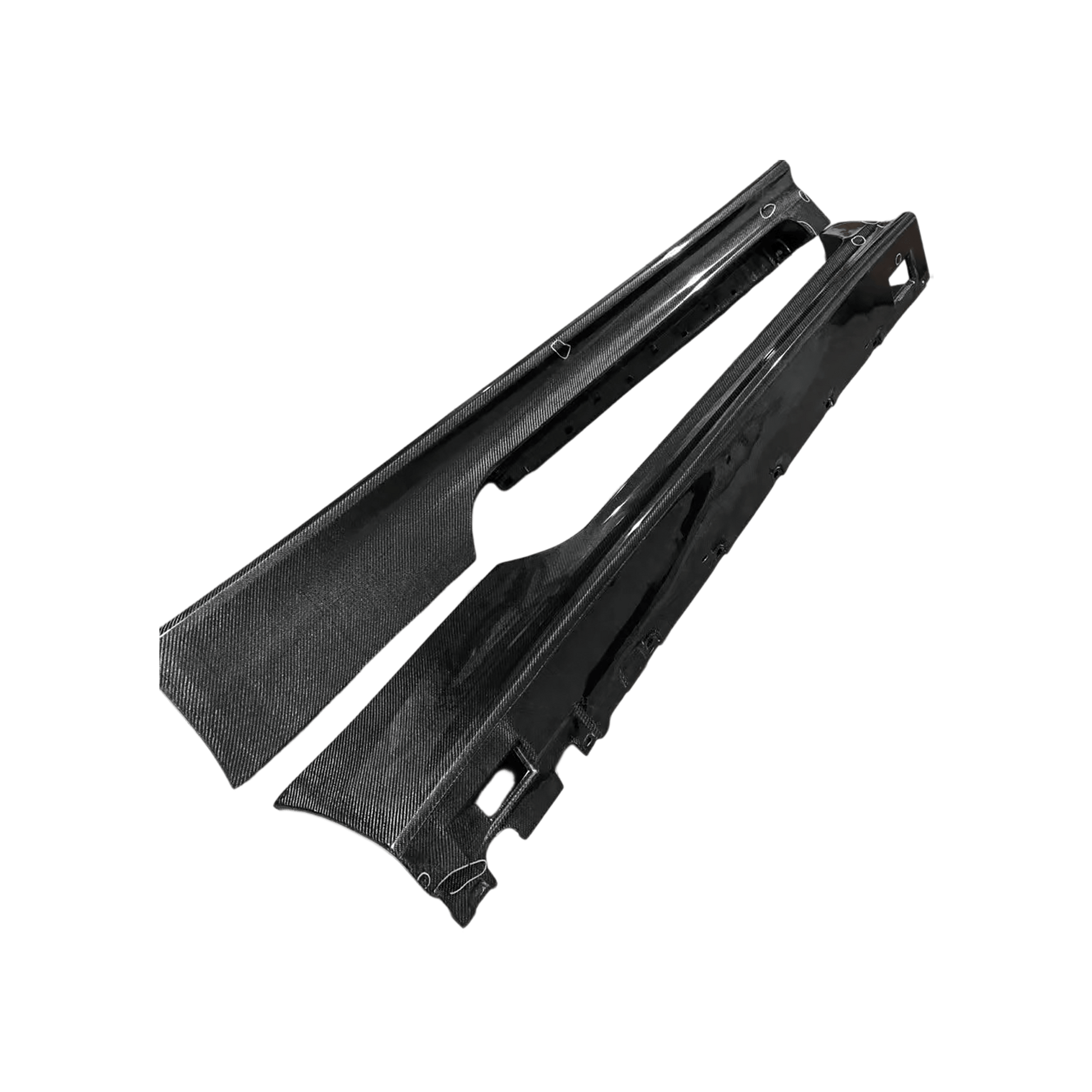 AUDI TT TTS TTRS 8J MK2 OEM Carbon Side Skirts 2008-2015 Pair