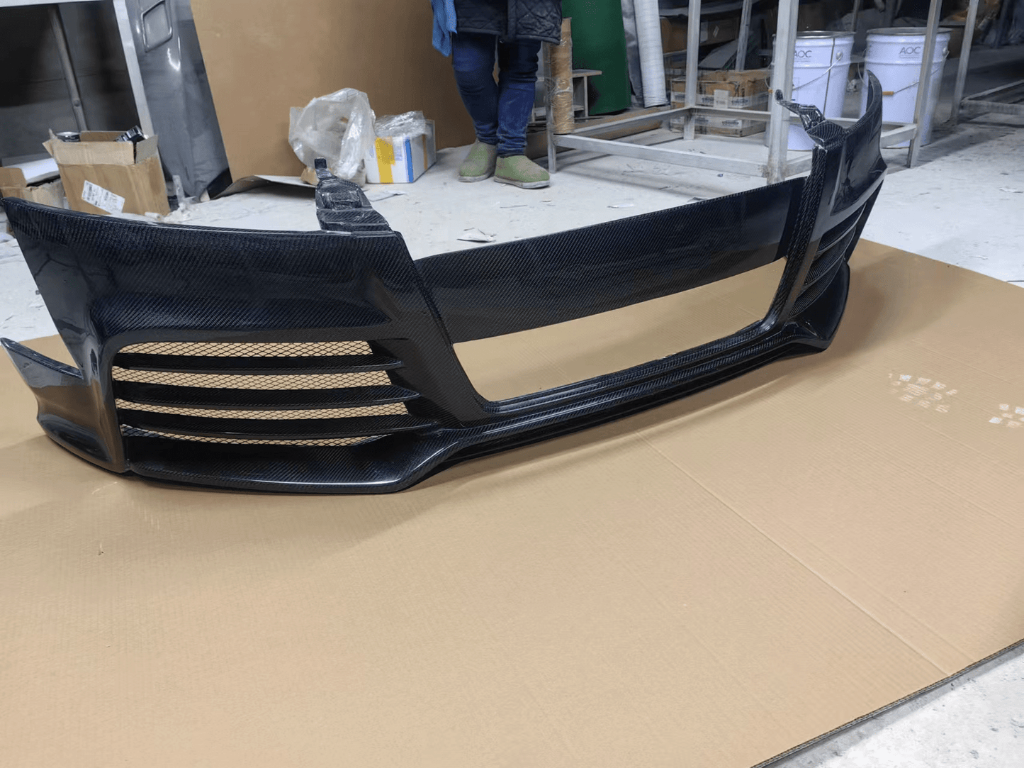 AUDI TT TTS TTRS 8J MK2 R8 Style Front bumper 2008-2015 Kazento Carbon Parts