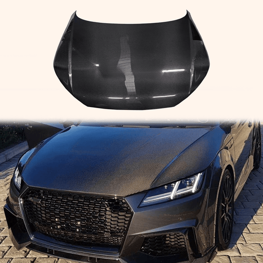 AUDI TT TTS TTRS 8S 8S.5 MK3 OEM Style Bonnet Hood 2016-2024 Kazento Carbon Parts Carbon Fiber TTRS-HOOD-OE-CF