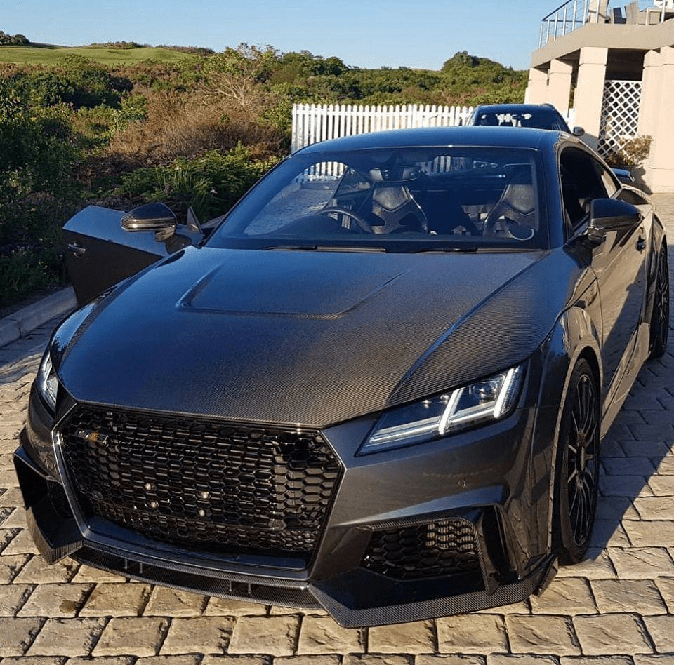 AUDI TT TTS TTRS 8S 8S.5 MK3 Vented Bonnet Hood 2016-2024 Kazento Carbon Parts Carbon Fiber TTS-HOOD-LN-CF