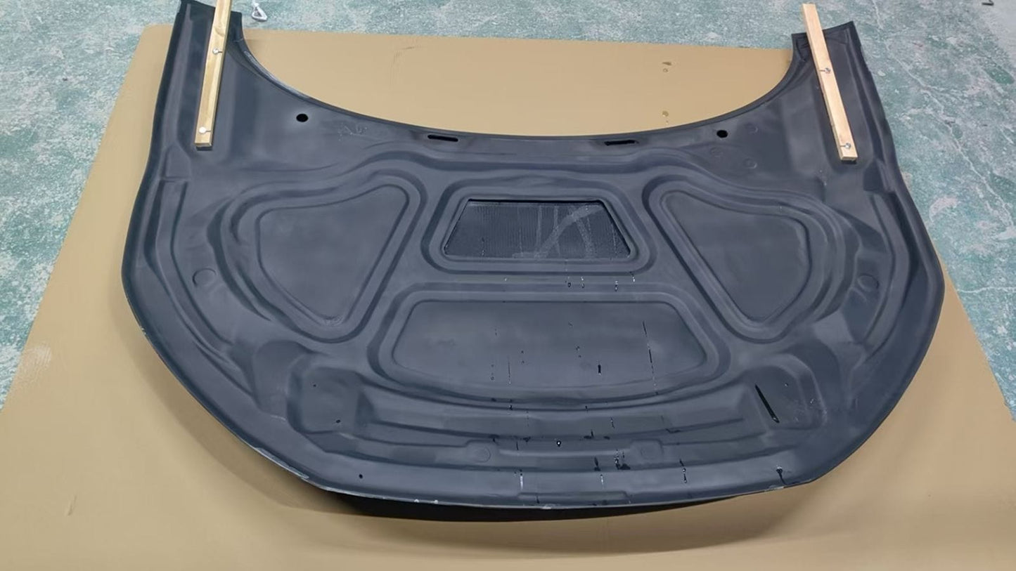 AUDI TT TTS TTRS 8S 8S.5 MK3 Vented Bonnet Hood 2016-2024 Kazento Carbon Parts Carbon Fiber TTS-HOOD-LN-CF