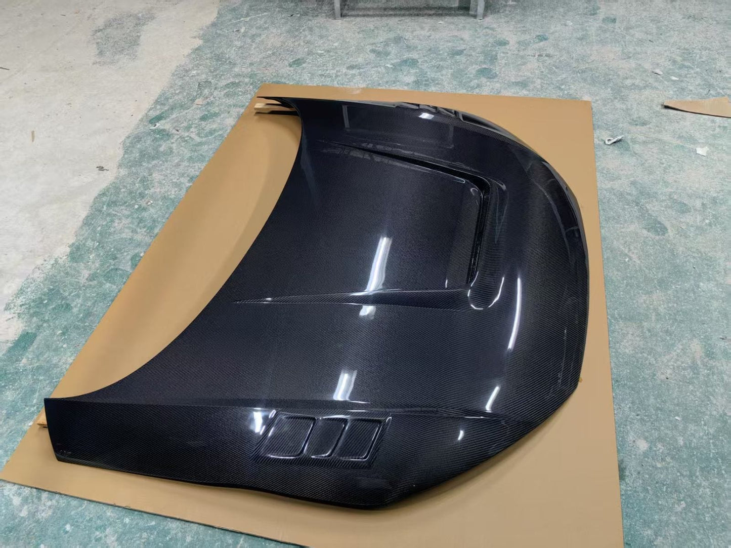 AUDI TT TTS TTRS 8S 8S.5 MK3 Vented Bonnet Hood 2016-2024 Kazento Carbon Parts Carbon Fiber TTS-HOOD-LN-CF