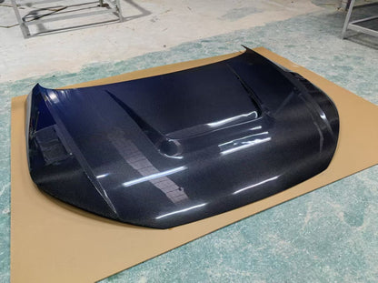 AUDI TT TTS TTRS 8S 8S.5 MK3 Vented Bonnet Hood 2016-2024 Kazento Carbon Parts Carbon Fiber TTS-HOOD-LN-CF