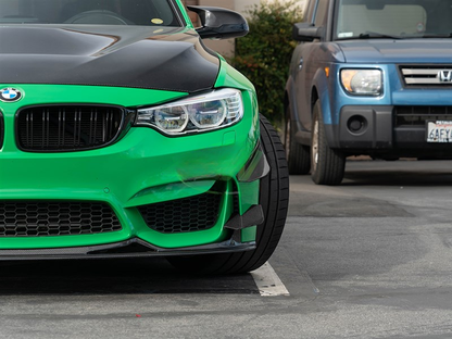 F80 M3 & F82/F83 M4 GT4 Style Dry Carbon Front Bumper Canard 2015-2020