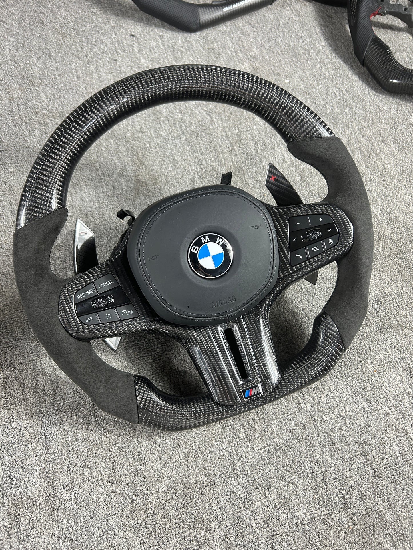 BMW M G30 Carbon Alcantara Steering Wheel+Carbon Cover & Shift Paddle