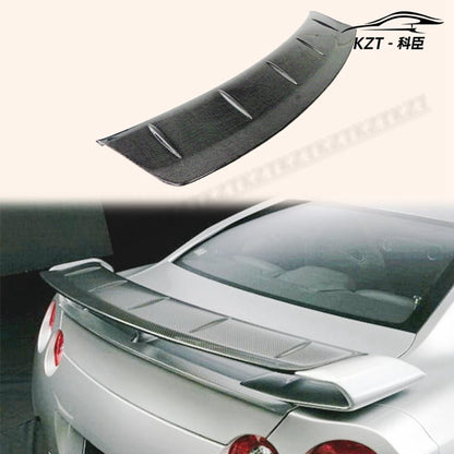 Blade For Nissan R35 GTR OEM Spoiler Rear Blade Wald Add On Gurney Flap Carbon Fiber Car Body Kit