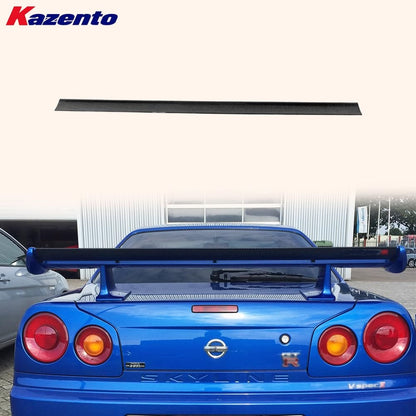 Blade For Nissan Skyline R34 GTR OEM Spoiler Rear Small Blade(For geunine OEM spoiler) Carbon Fiber Car Body Kit Kazento Carbon Parts 车身侧板 R34-RS-BLD-OE-CF