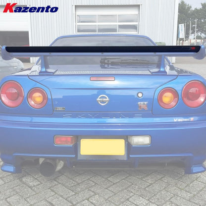 Blade For Nissan Skyline R34 GTR OEM Spoiler Rear Small Blade(For geunine OEM spoiler) Carbon Fiber Car Body Kit Kazento Carbon Parts 车身侧板 R34-RS-BLD-OE-CF