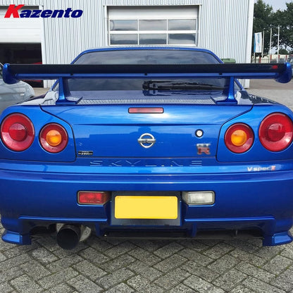 Blade For Nissan Skyline R34 GTR OEM Spoiler Rear Small Blade(For geunine OEM spoiler) Carbon Fiber Car Body Kit Kazento Carbon Parts 车身侧板 R34-RS-BLD-OE-CF