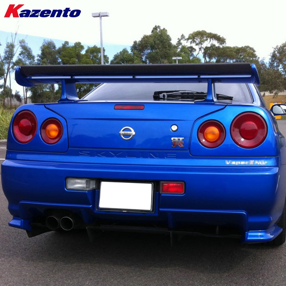 Blade For Nissan Skyline R34 GTR OEM Spoiler Rear Small Blade(For geunine OEM spoiler) Carbon Fiber Car Body Kit Kazento Carbon Parts 车身侧板 R34-RS-BLD-OE-CF