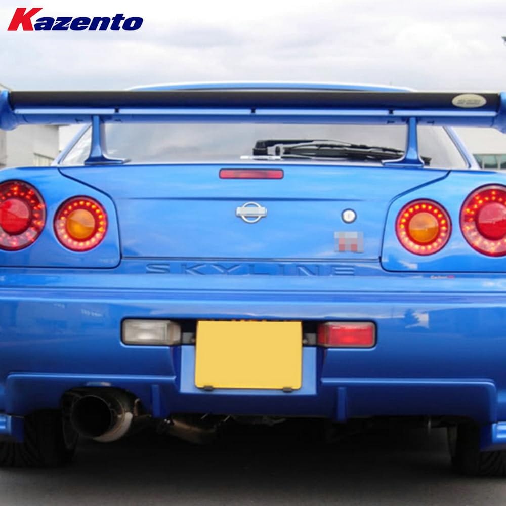 Blade For Nissan Skyline R34 GTR OEM Spoiler Rear Small Blade(For geunine OEM spoiler) Carbon Fiber Car Body Kit Kazento Carbon Parts 车身侧板 R34-RS-BLD-OE-CF