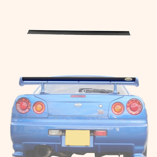 Blade For Nissan Skyline R34 GTR OEM Spoiler Rear Small Blade(For geunine OEM spoiler) Carbon Fiber Car Body Kit Kazento Carbon Parts 车身侧板 R34-RS-BLD-OE-CF