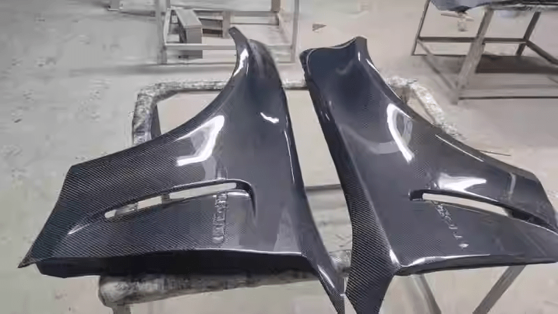 BMW 1 Series M Coupe E82 E88 Front Vents Fenders 2008-2013 Kazento Carbon Parts Carbon Fiber E82-FF-LN-CF