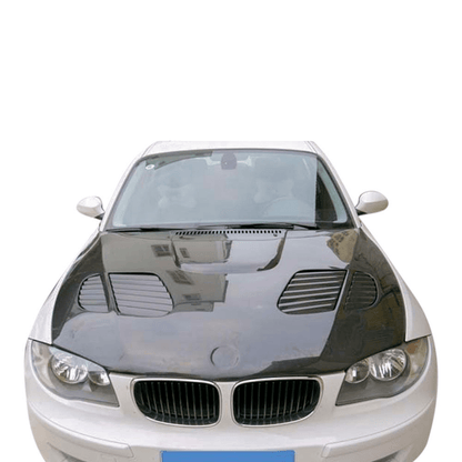 BMW 1 Series M Coupe E82 E88 GTR Front Vented Bonnet Hood 2008-2013 Kazento Carbon Parts Carbon Fiber E82-HOOD-GTR-CF