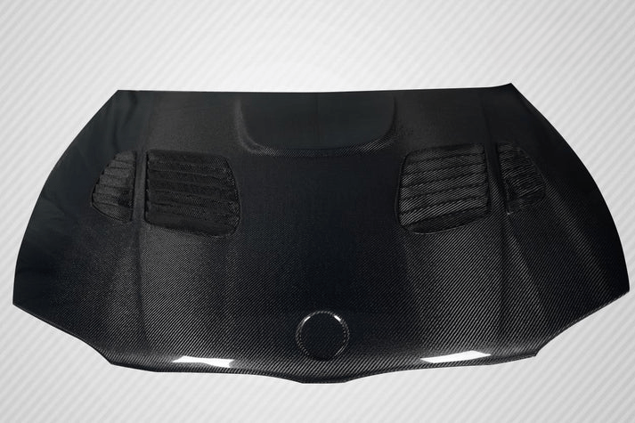 BMW 1 Series M Coupe E82 E88 GTR Front Vented Bonnet Hood 2008-2013 Kazento Carbon Parts Carbon Fiber E82-HOOD-GTR-CF
