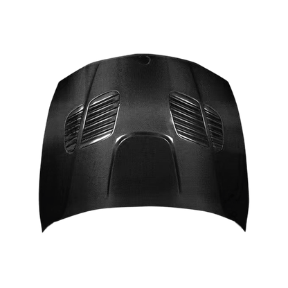 BMW 1 Series M Coupe E82 E88 GTR Front Vented Bonnet Hood 2008-2013 Kazento Carbon Parts Carbon Fiber E82-HOOD-GTR-CF
