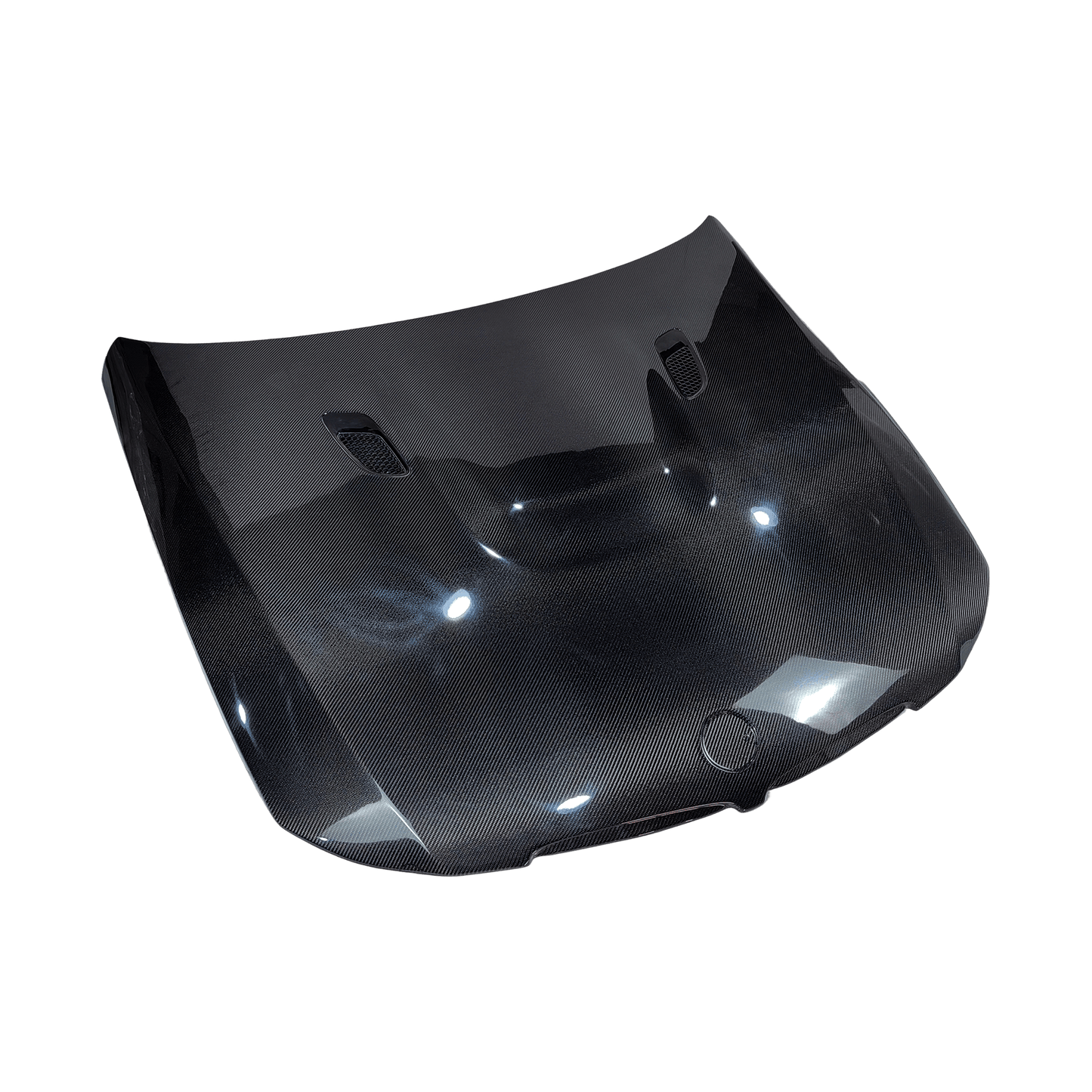 BMW 3 Series E90 330i 335i 4DR M3 Look Vented Hood Bonnet 2005-2008 Kazento Carbon Parts Carbon Fiber E900508-HOOD-M3-CF