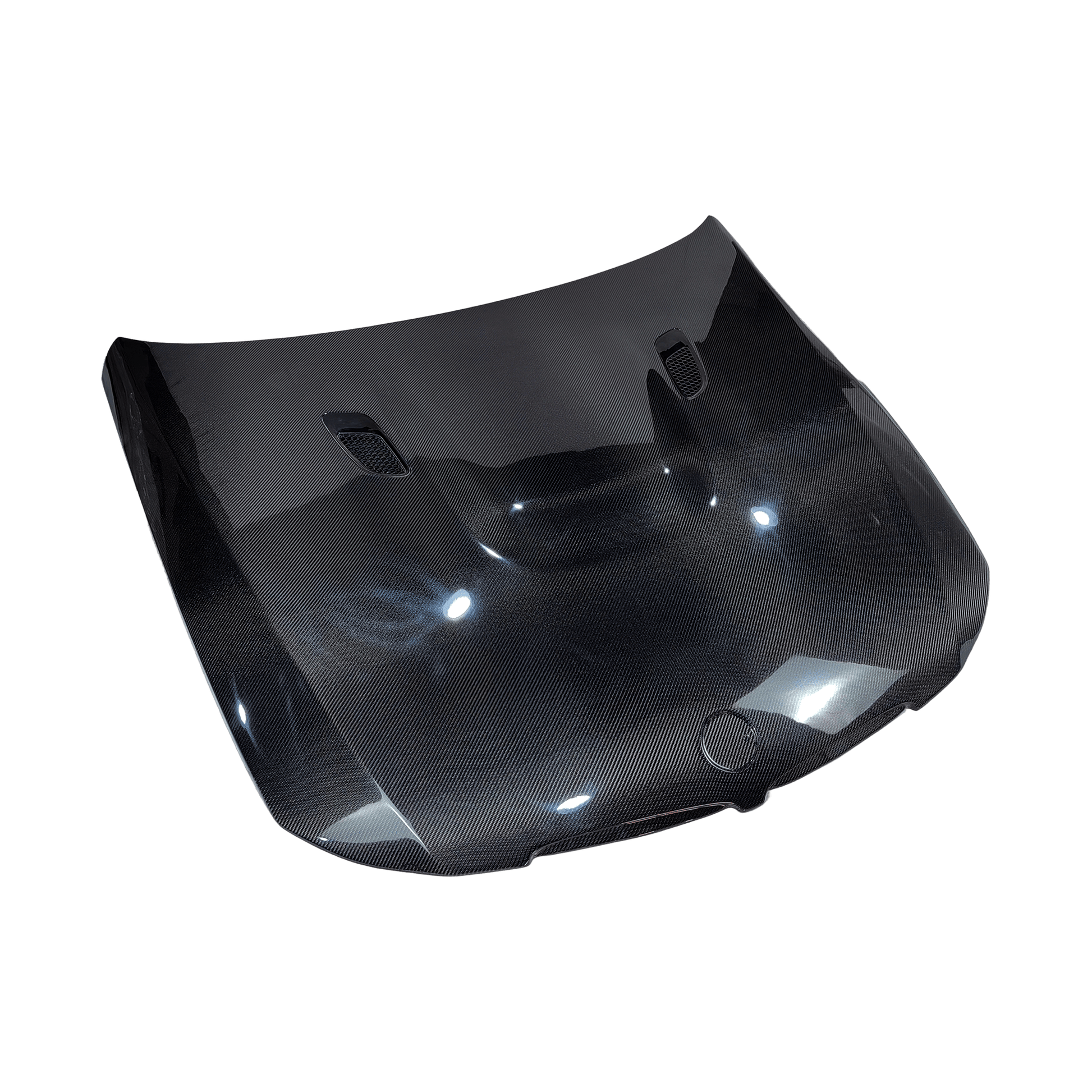 BMW 3 Series E90 330i 335i 4DR M3 Look Vented Hood Bonnet 2005-2008 Kazento Carbon Parts Carbon Fiber E900508-HOOD-M3-CF