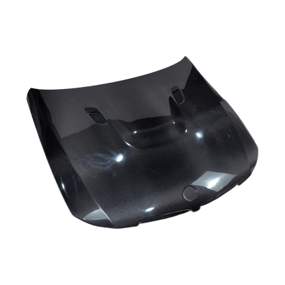 BMW 3 Series E90 330i 335i 4DR M3 Look Vented Hood Bonnet 2005-2008 Kazento Carbon Parts Carbon Fiber E900508-HOOD-M3-CF