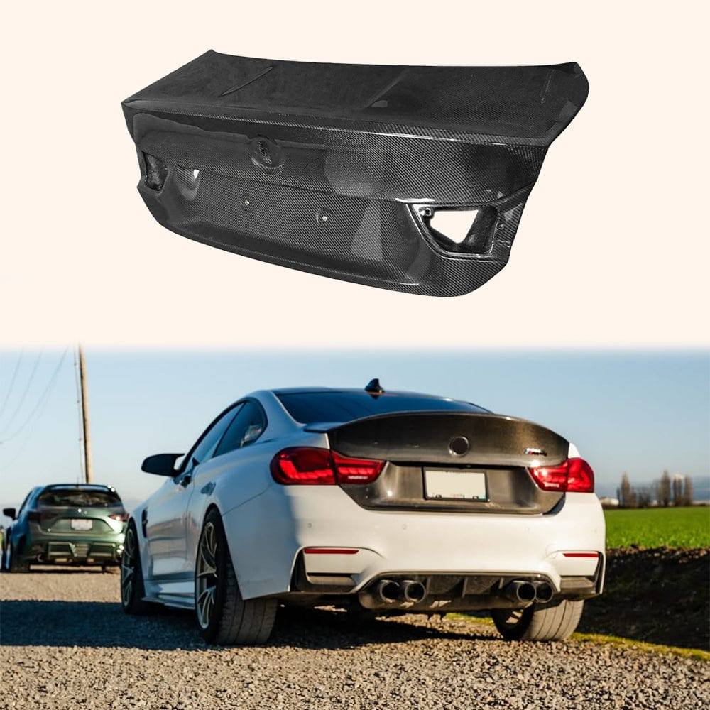 BMW 4 Series F32 & M4 F82 CSL Style Bootlid Trunk 2014-2020 Kazento Carbon Parts 车身侧板 Carbon Fiber F82M4-TRUNK-OE-CF
