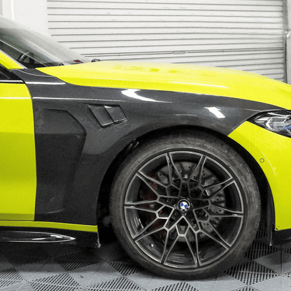BMW 4 Series G82 M4 Front Vents Fenders 2021+ Kazento Carbon Parts Carbon Fiber G82-FF-GC-CF