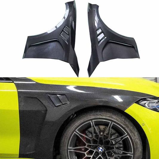 BMW 4 Series G82 M4 Front Vents Fenders 2021+ Kazento Carbon Parts Carbon Fiber G82-FF-GC-CF
