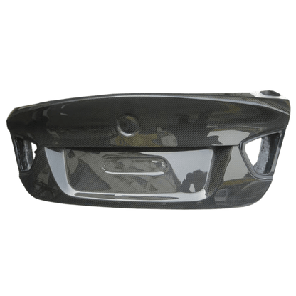 BMW E90 3 Series Sedan 05-08 Only Ducktail Style Carbon Rear Trunk Kazento Carbon Parts Carbon Fiber E90-TRUNK-58WLDC-CF