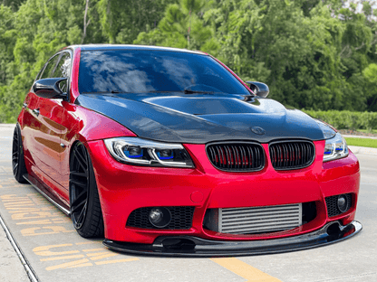 BMW E90 E91 06-08 3 Series 4 Door GTS Style Carbon Fiber Hood Bonnet Kazento Carbon Parts Bonnets/Hoods Carbon Fiber E90-HOOD-GTS-CF