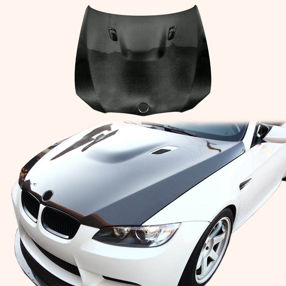 BMW E92 M3 2 Door Coupe 11-13 Carbon Fiber Front Bumper Hood Bonnet Kazento Carbon Parts Bonnets/Hoods Carbon Fiber E92M3-HOOD-KZ-CF