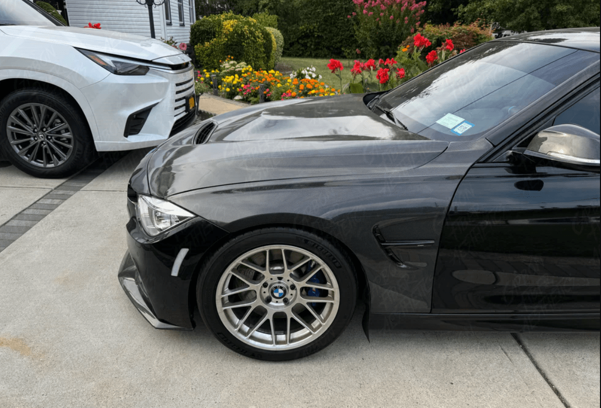 BMW F30 3 Series Carbon Fiber Side Front Vent Fender Pair