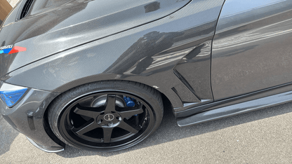 BMW F32/F33/F36 4 Series M4 Style Front Fenders with Vents 2013-2020 Kazento Carbon Parts 车身侧板 Carbon Fiber F32-FF-KZ-CF