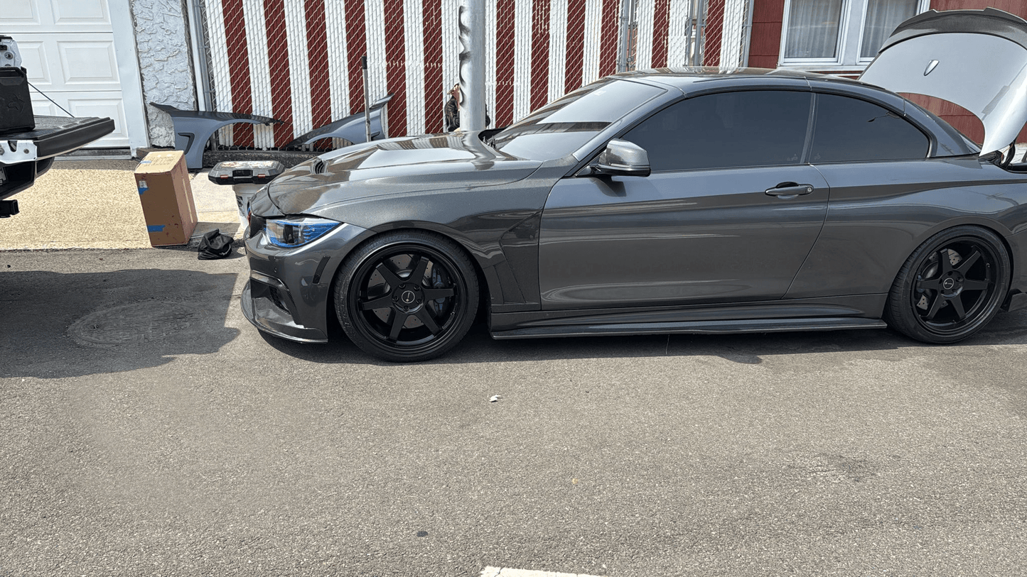 BMW F32/F33/F36 4 Series M4 Style Front Fenders with Vents 2013-2020 Kazento Carbon Parts 车身侧板 Carbon Fiber F32-FF-KZ-CF