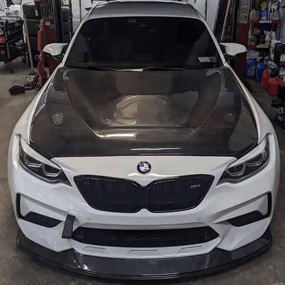 BMW F87 M2 & F22 & F20 GTS Style Front Vented Bonnet Hood Kazento Carbon Parts Bonnets/Hoods Carbon Fiber F20F22-HOOD-GTS-CF