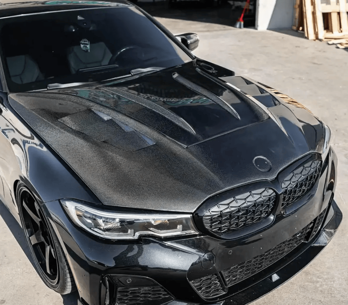 BMW G20 3 Series M340i 330i V3 Style Vented Hood Bonnet 2019-2023