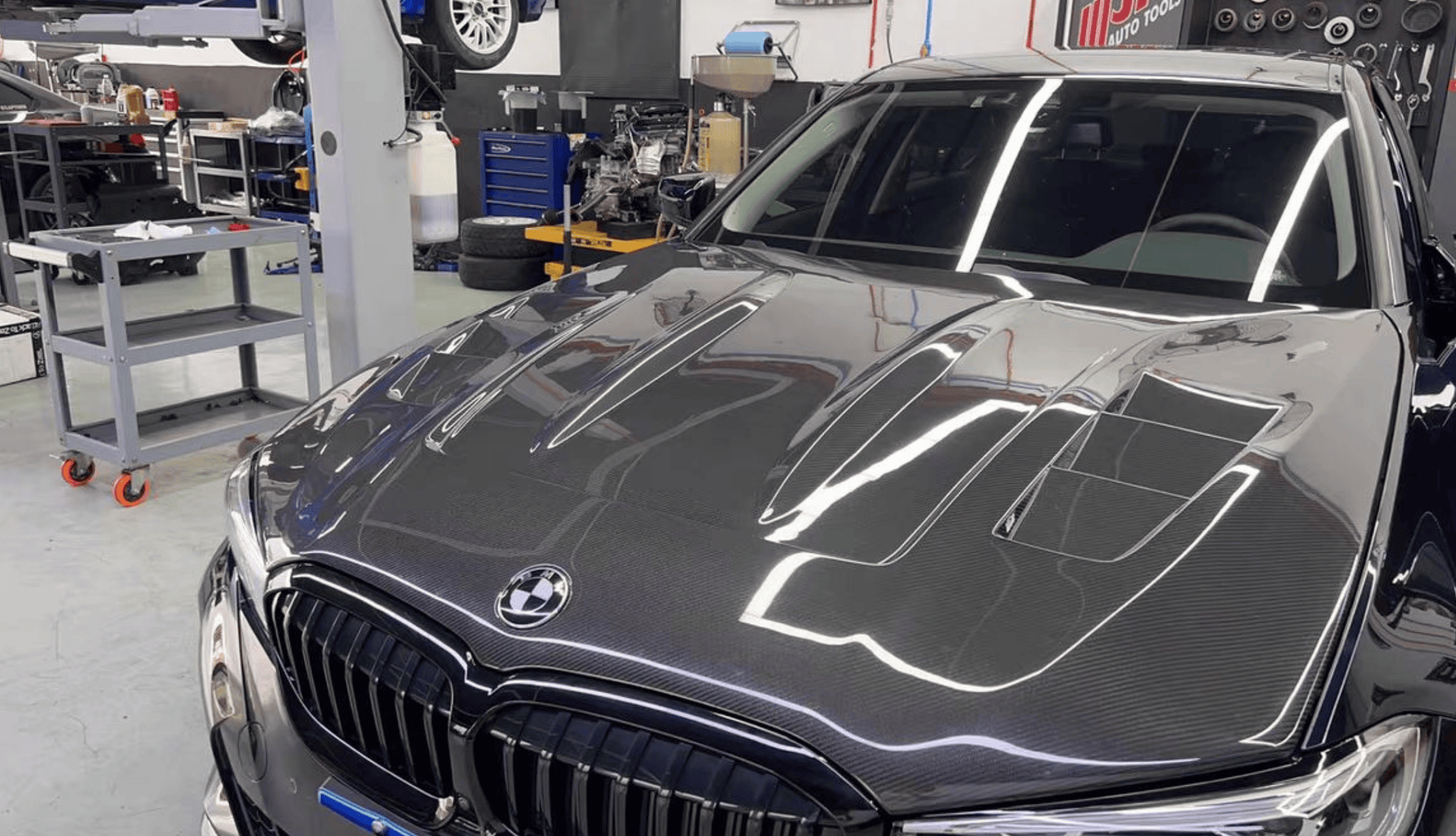 BMW G20 3 Series M340i 330i V3 Style Vented Hood Bonnet 2019-2023