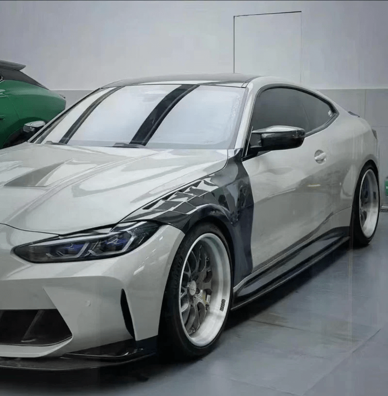 BMW G80/G82/G83 M3/M4 AE Design Style Carbon Fiber Front Fenders Pair Kazento Carbon Parts Carbon Fiber M4G82-FF-KZ-CF