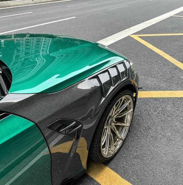 BMW G80/G82/G83 M3/M4 AE Design Style Carbon Fiber Front Fenders Pair Kazento Carbon Parts Carbon Fiber M4G82-FF-KZ-CF