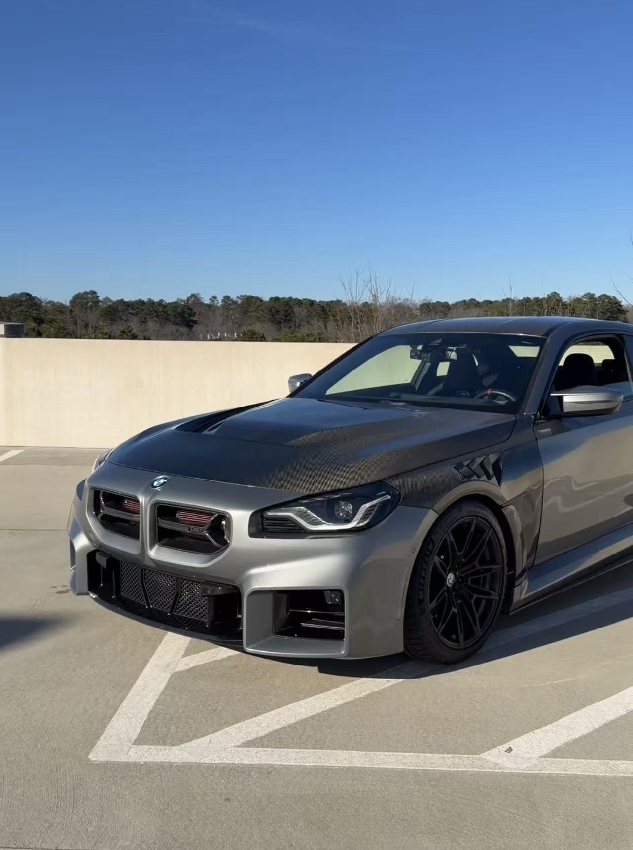 BMW G87 M2 G42 2 Series AP Style Vented Hood Bonnet 2022-2025