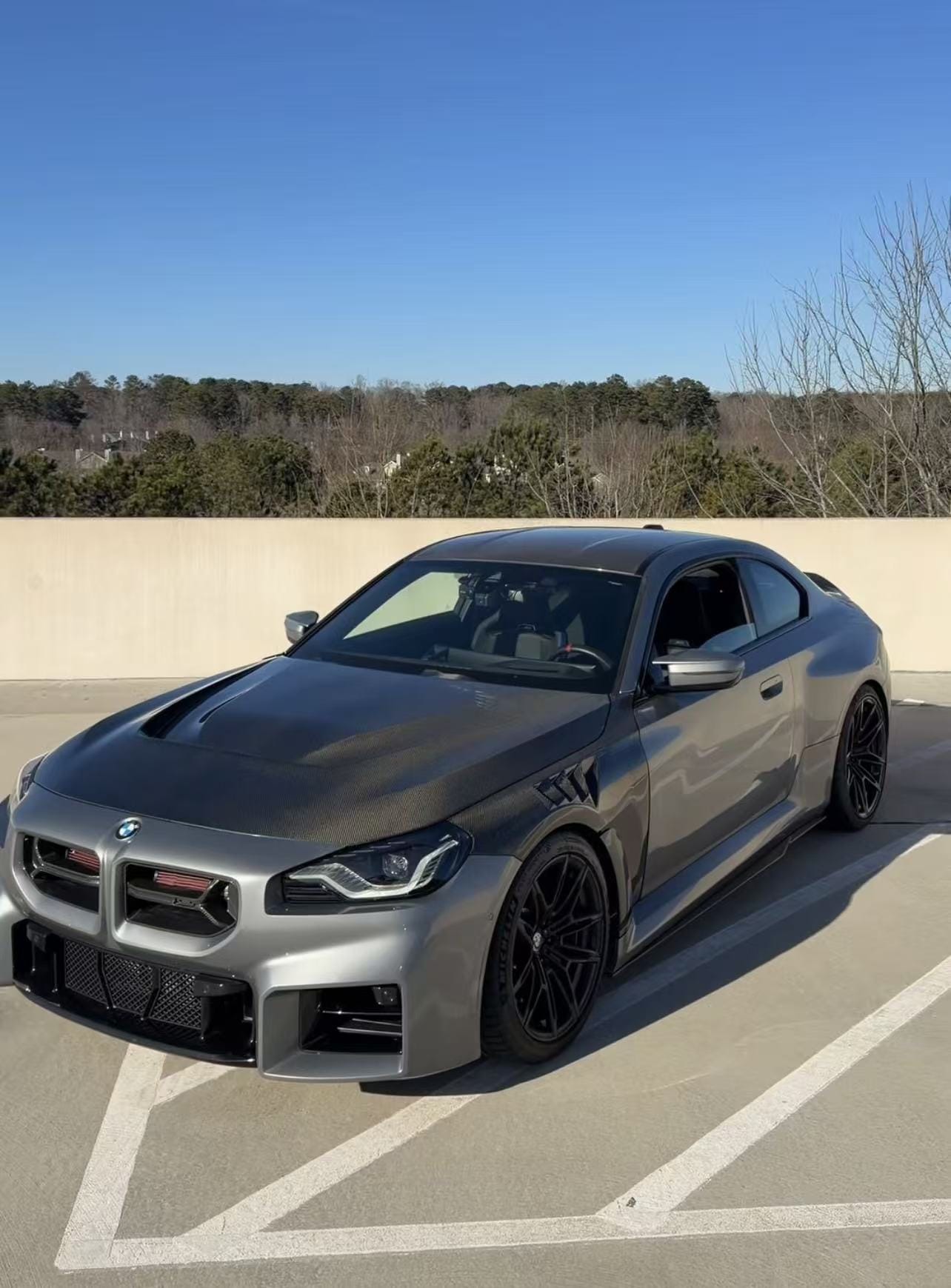 BMW G87 M2 G42 2 Series AP Style Vented Hood Bonnet 2022-2025