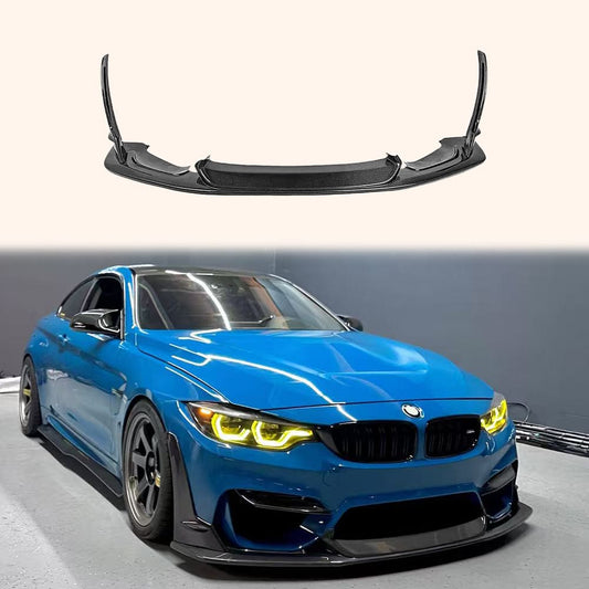 BMW M3 F80 & M4 F82/F83 Laptorr Style Front Splitter 2014-2020 Kazento Carbon Parts 车身侧板