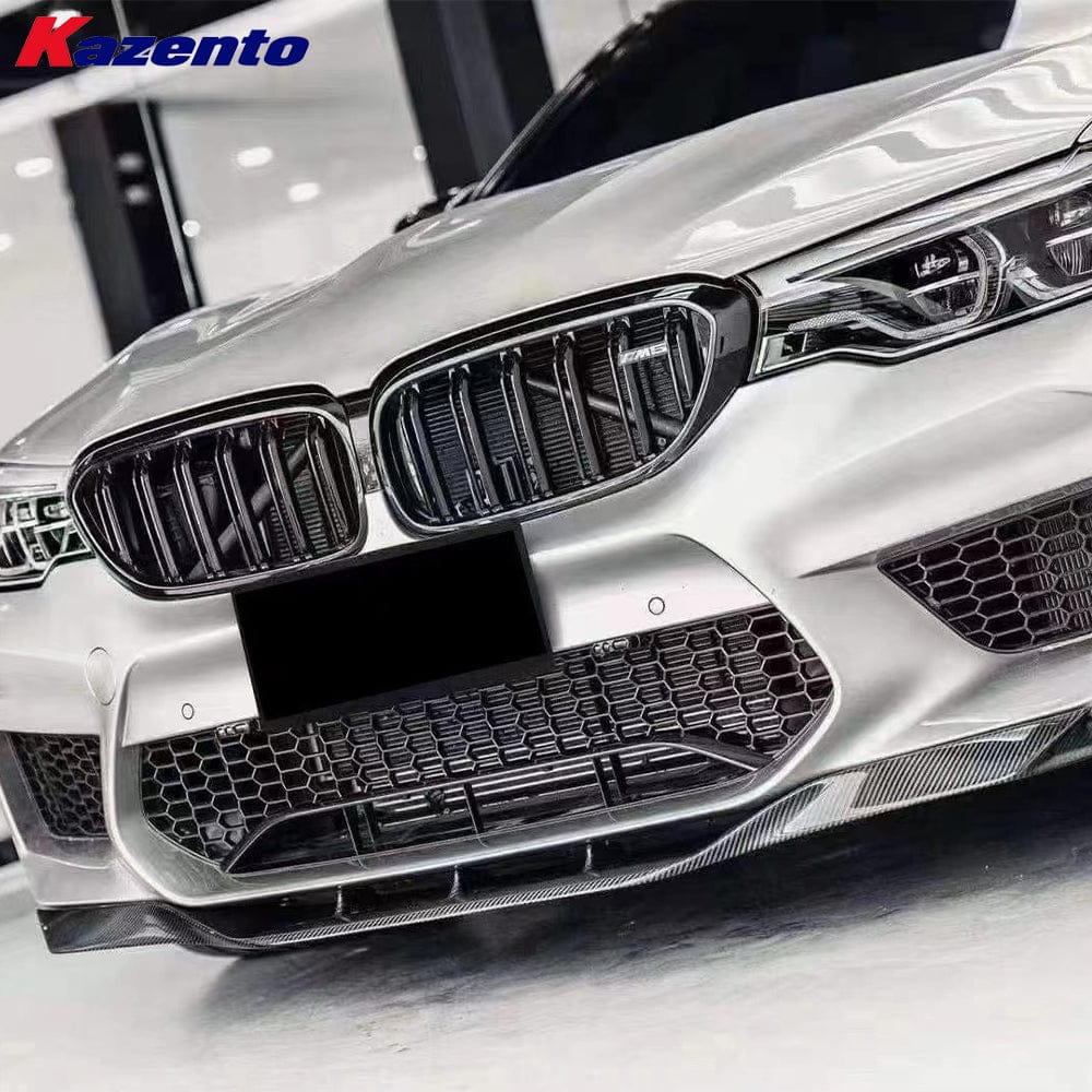 BMW M5 F90 4 Door RKP Style Front Lip Spoiler 2017-2019 Kazento Carbon Parts Carbon Fiber F901719-FL-RKP-CF