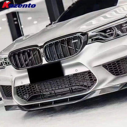 BMW M5 F90 4 Door RKP Style Front Lip Spoiler 2017-2019 Kazento Carbon Parts Carbon Fiber F901719-FL-RKP-CF