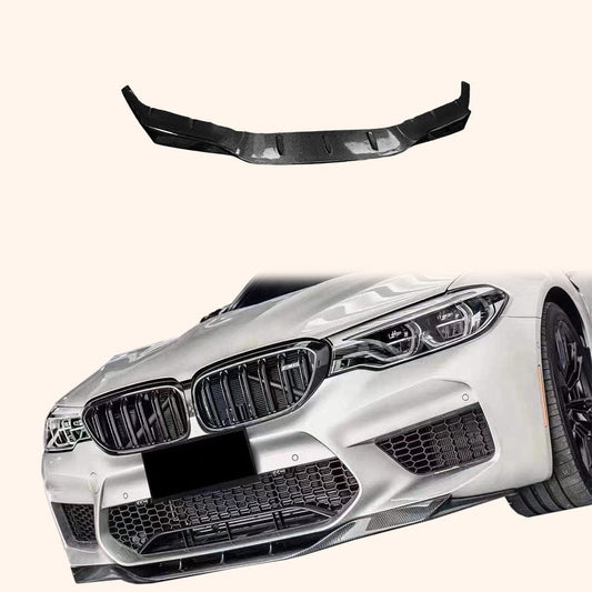 BMW M5 F90 4 Door RKP Style Front Lip Spoiler 2017-2019 Kazento Carbon Parts Carbon Fiber F901719-FL-RKP-CF