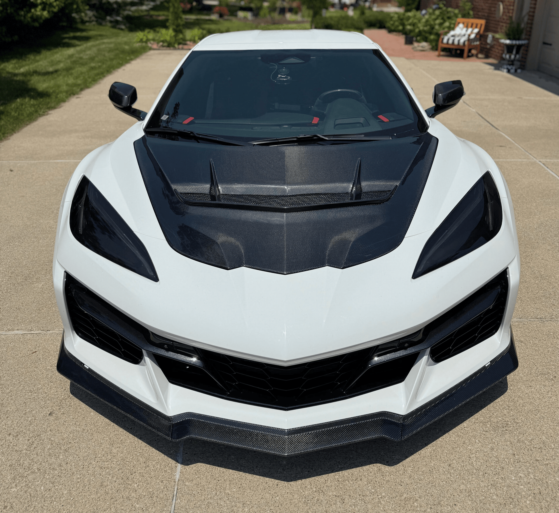 C8 Corvette Stingray Z06 E-Ray ZR2 Style Hood 2020-2024 Kazento Carbon Parts Bonnets/Hoods