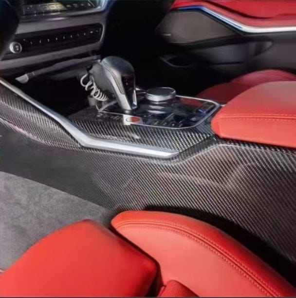 Carbon Center Console Side Cover For BMW M3 G80 G81 M4 G82 G83 20-24  Kazento Carbon Parts Carbon Fiber M3M4G80-CONSC-KZ-CF