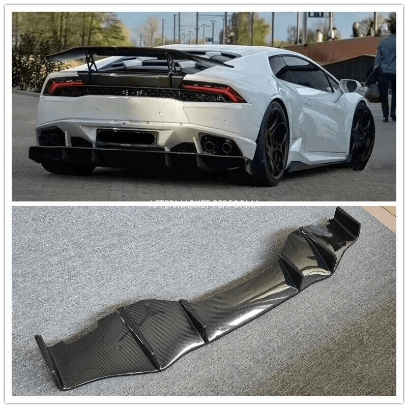 Carbon DM Style Rear Diffuser Lip For Lamborghini Huracan LP610-4 Kazento Carbon Parts Carbon Fiber LP610-DIF-DM-CF